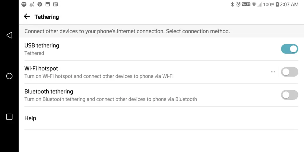 Usb Tethering Android