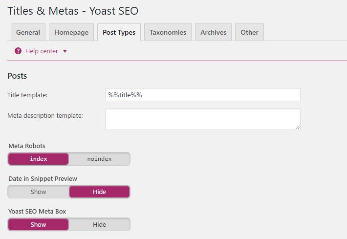 Title And Metas - Yoast Seo