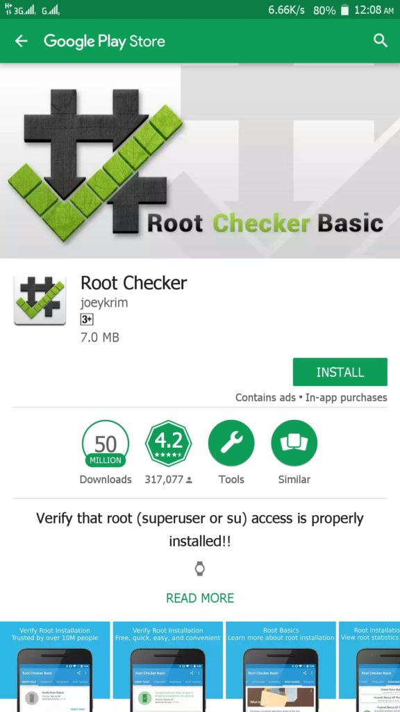 Root Checker Basic Google Play Store