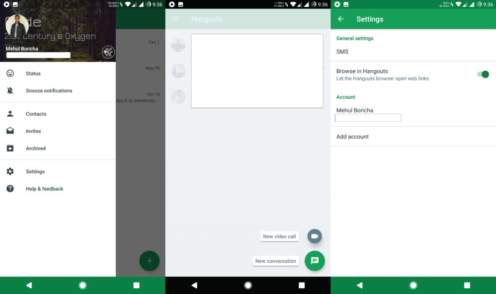 Google Hangouts Android App