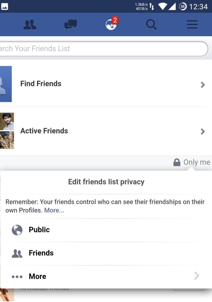 hide friends list on facebook 2022