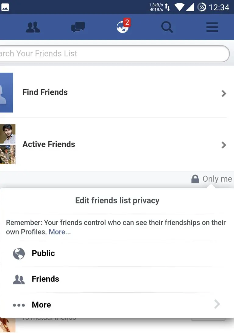 hide friends list on facebook 2022