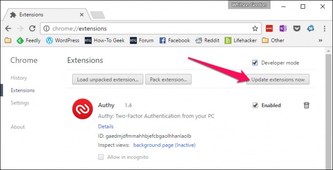 Google Chrome Extensions And Update