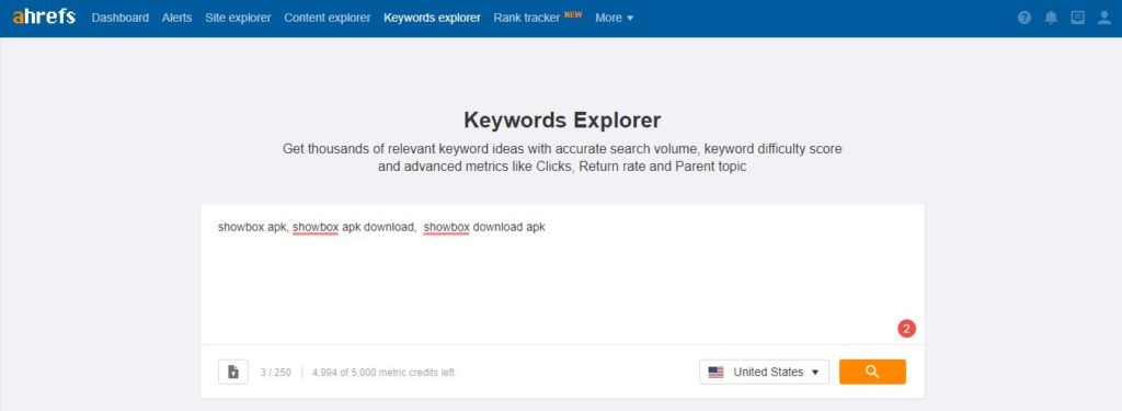 Ahrefs Keyword Explorer