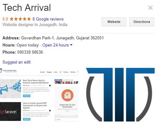 Google Business Tech Arrival