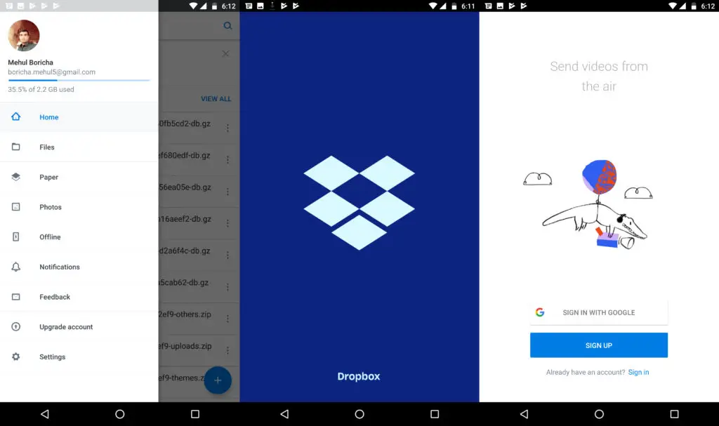 Dropbox Android App