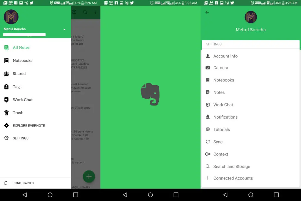 Evernote Android App
