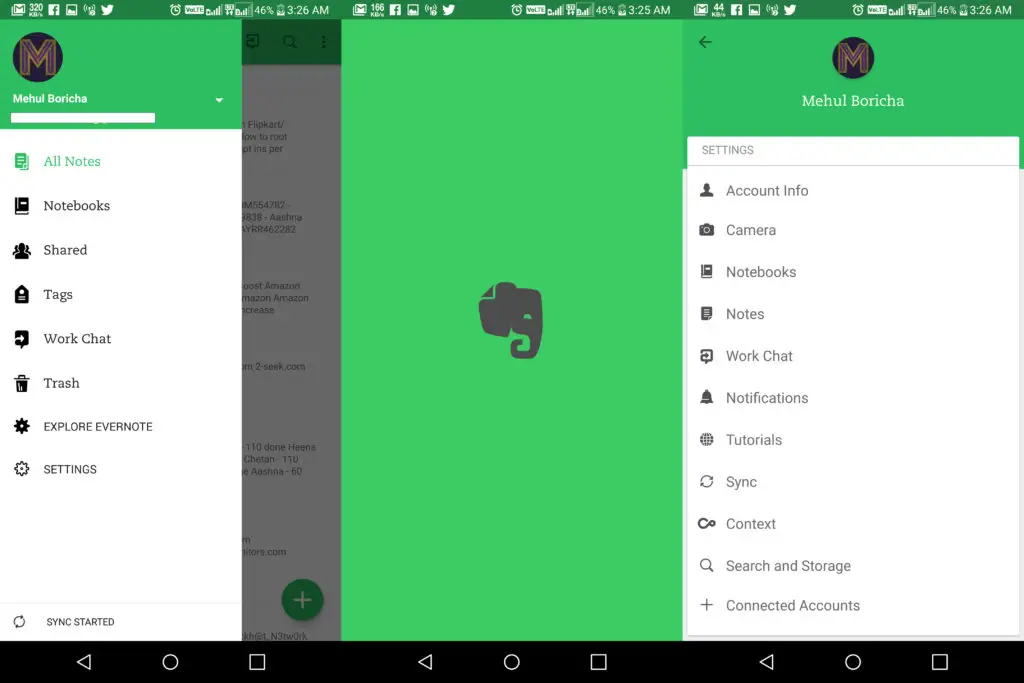 evernote android voice recorder