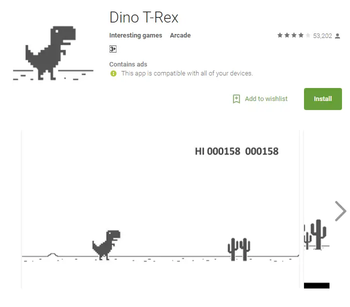 Dino T-Rex Play Store