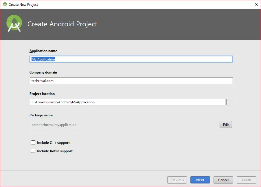 Create Android Project