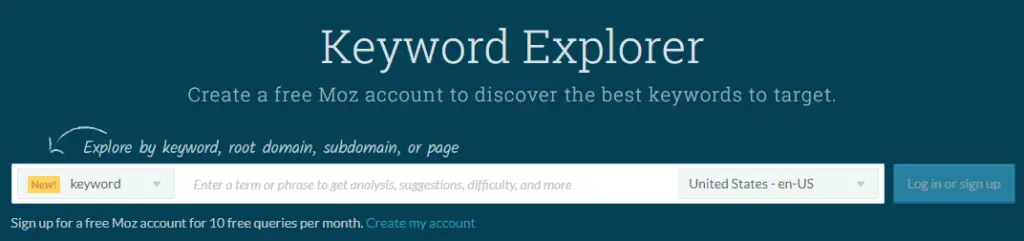 Moz Keywords Explorer