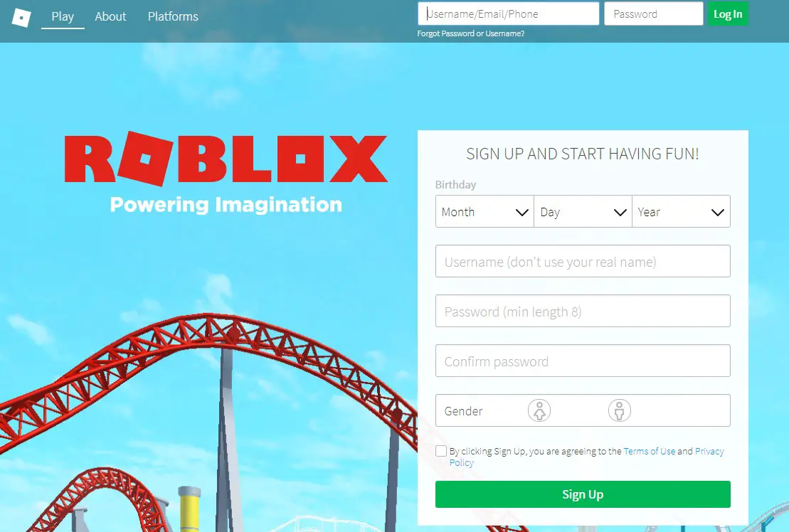Roblox Official Website Passwords