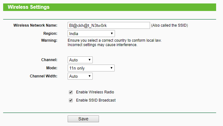 Wifi Router Ssid Settings