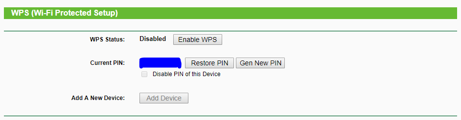 Wifi Router Wps Settings