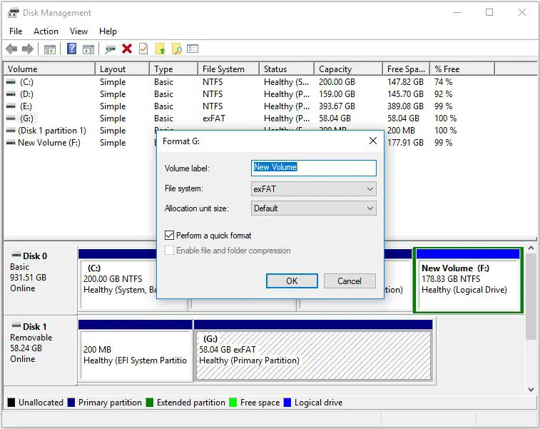 Windows Format Drive