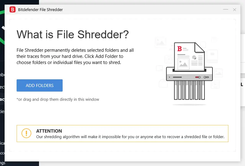 bitdefender file shredder unable to delete file