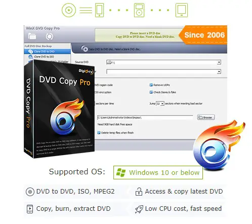 download the new version for iphoneWinX DVD Copy Pro 3.9.8