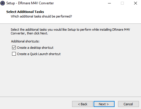 Drmare M4V Converter Shortcuts