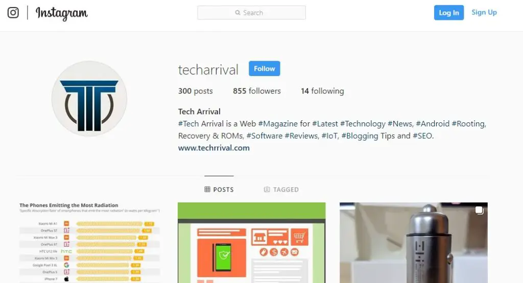 Tech Arrival Instagram