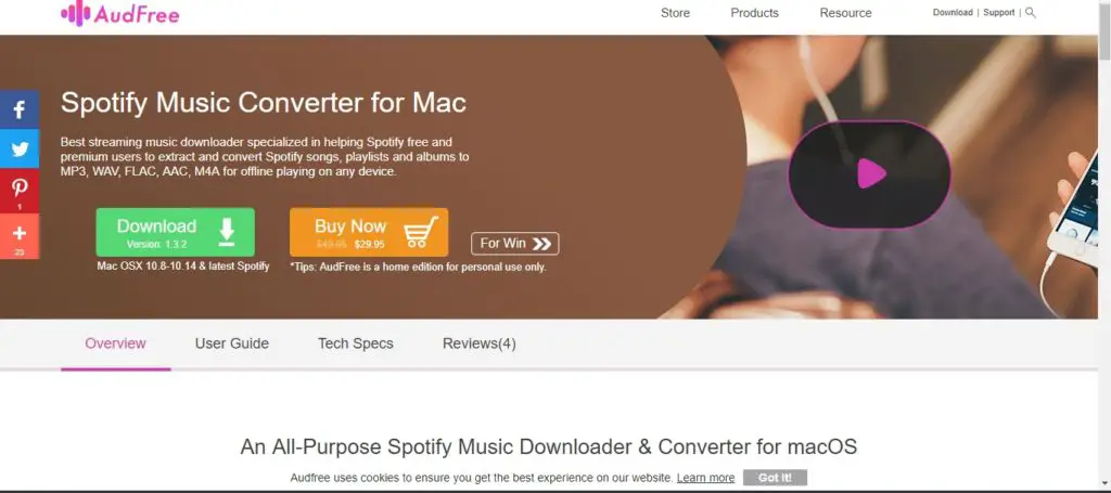 AudFree Audio Converter for windows download free