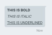 Bold Italic Underlined