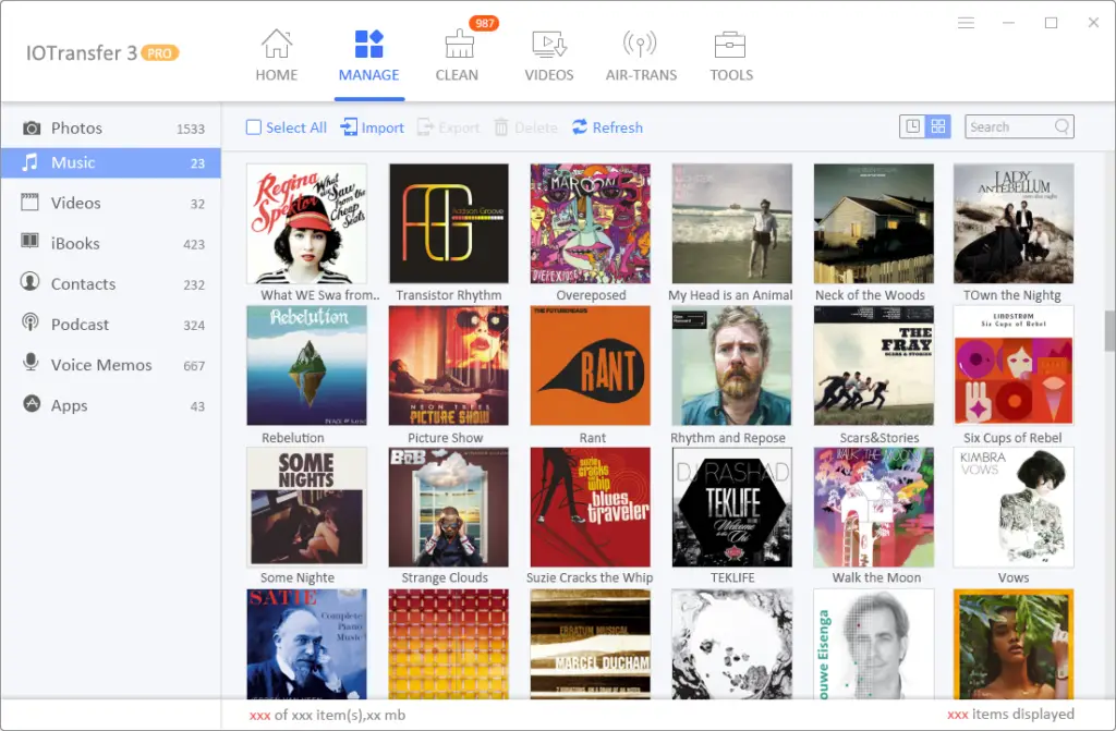 Iotransfer - Manage Music