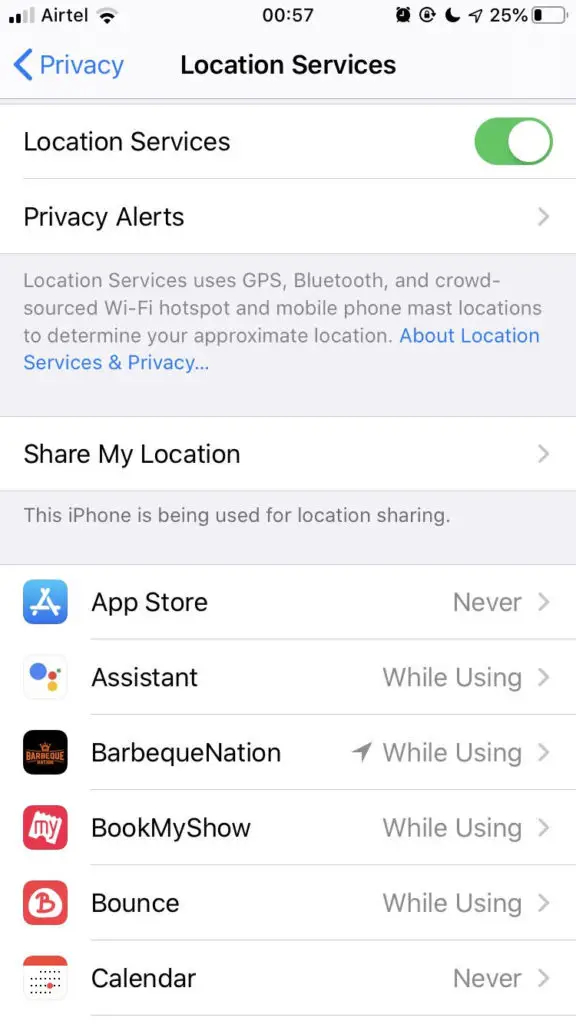 Iphone Location Services