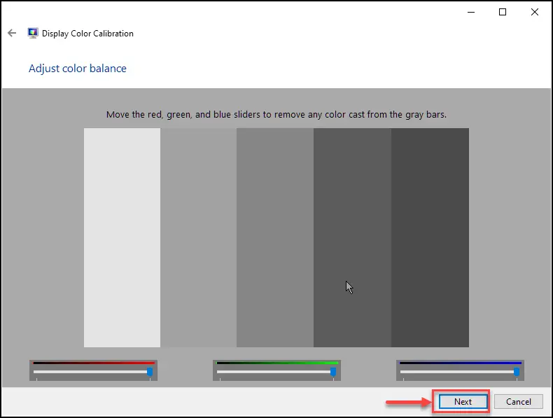 Adjust Color Balance Windows