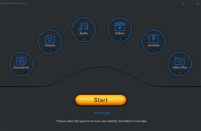 Ibeesoft Data Recovery - Start