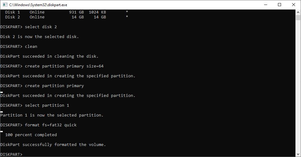 Diskpart Gpt Format Fat32 Efi Partition