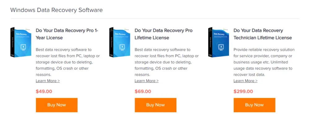 Do Your Data Recovery - Pricing