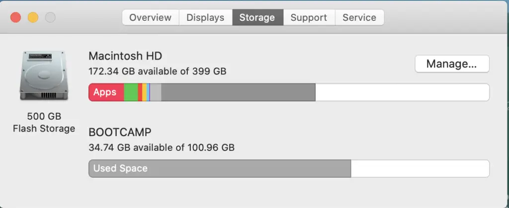 macbook pro storage other