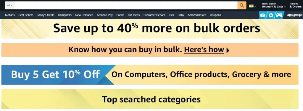 Amazon Bulk Discount