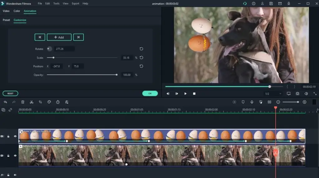 Wondershare Filmora X - Keyframing