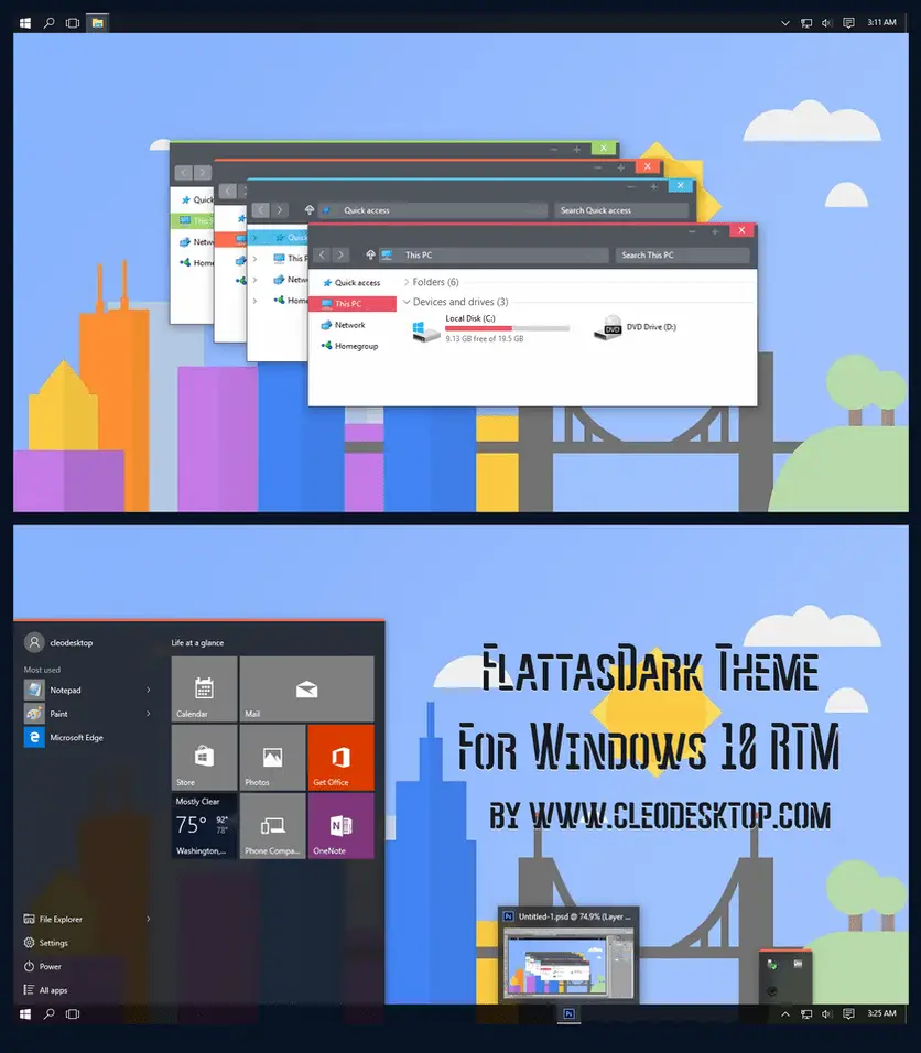 Windows 10 Flattastic Theme