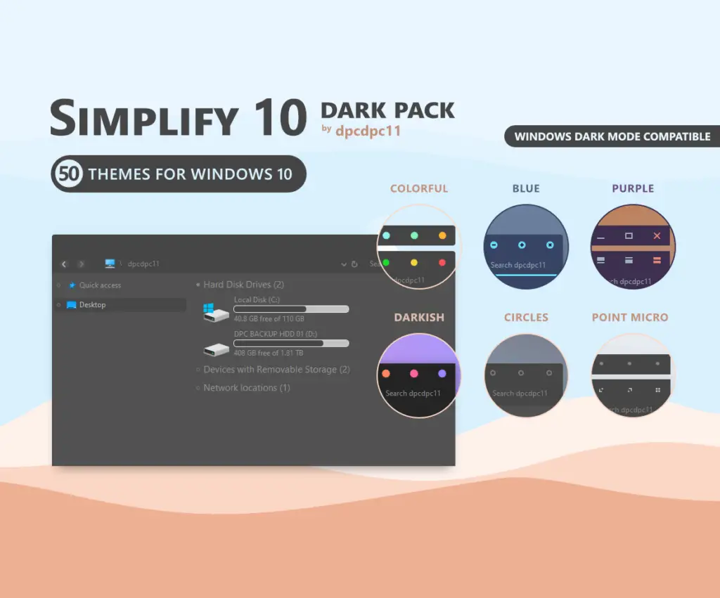 Windows 10 Simplify 10 Dark