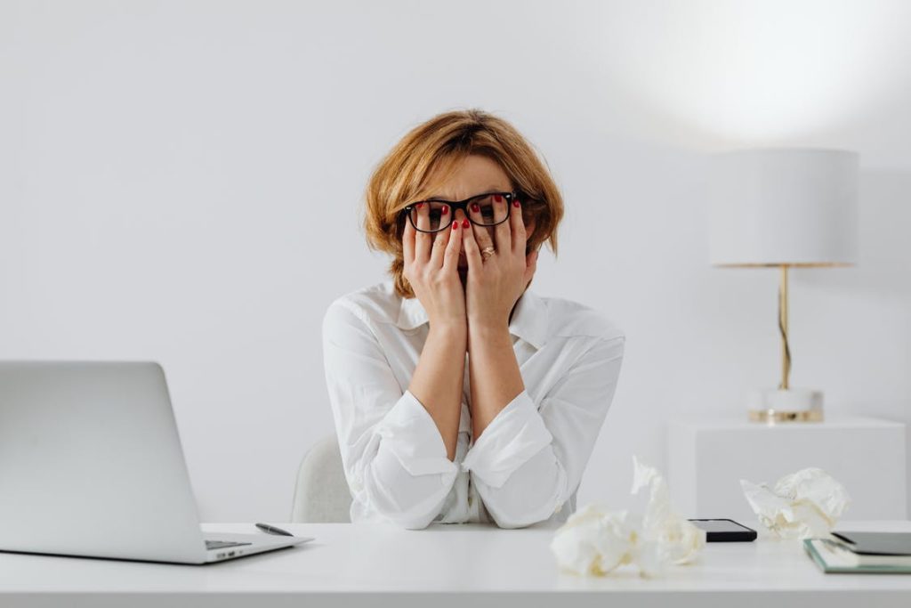 Woman Working Anxiety