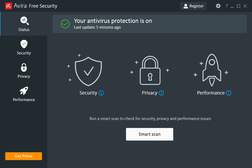 Best Free Antivirus Windows - Avira Free Security