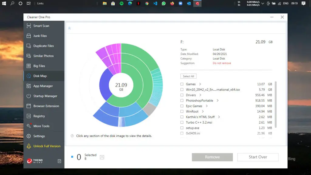 Cleaner One Pro - Disk Map