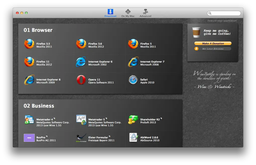 Internet Explorer On Mac - Winebottler