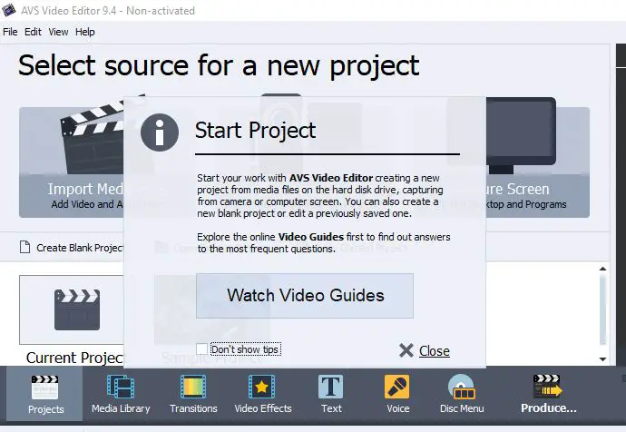 Avs Video Editor First Launch