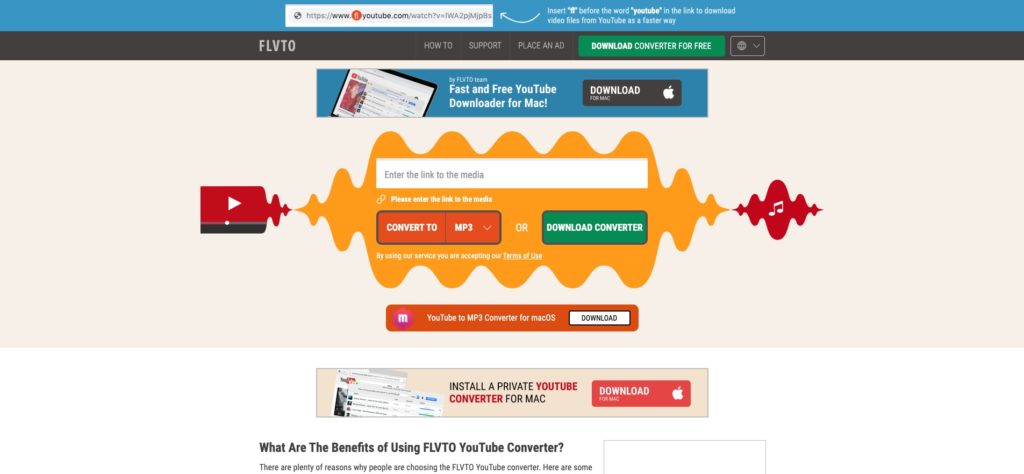 youtube to mp3 free download flvto
