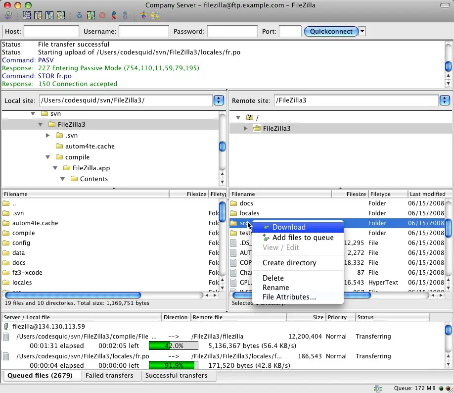 transmit transmit is an ftp client for mac os x