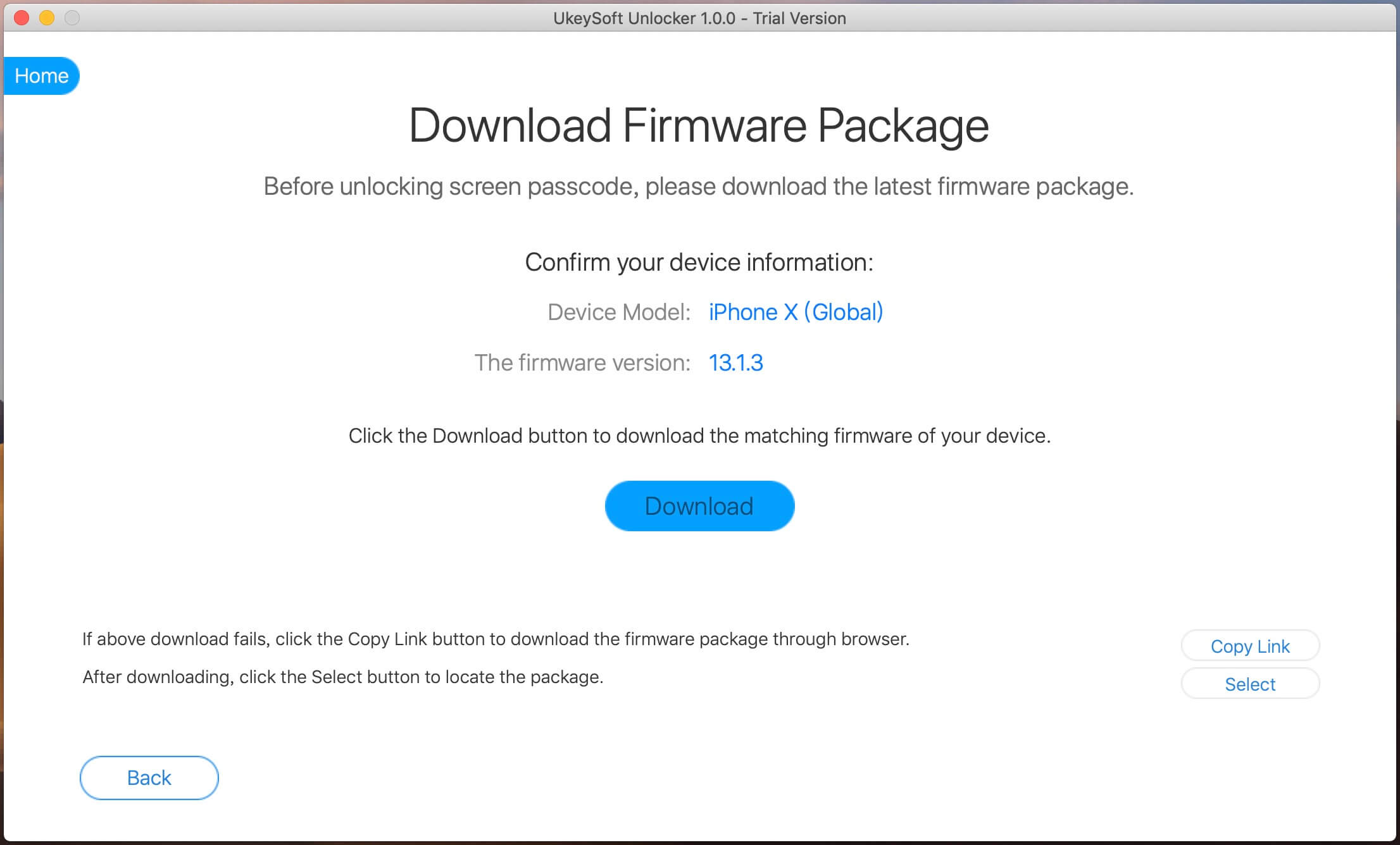 Ukeysoft Unlocker Download Firmware Package