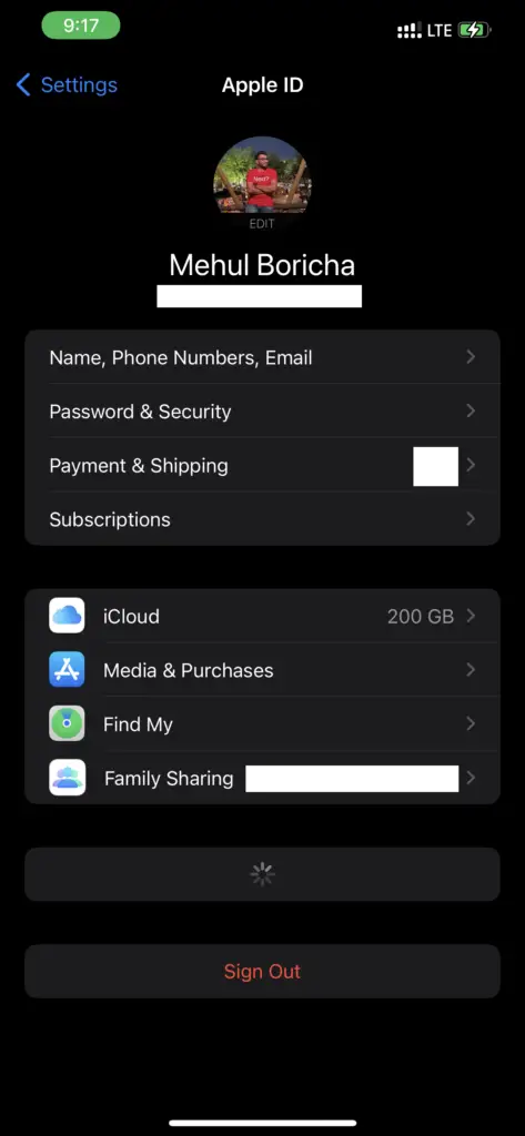 Apple Id Settings Iphone