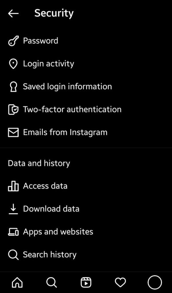 Instagram Security Settings