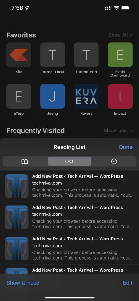 Safari Reading List Iphone