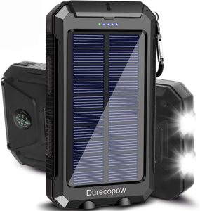Durecopow Solar Power Bank, 20000Mah