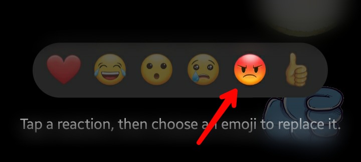 Instagram Message Reaction Customization Option Emoji Selection