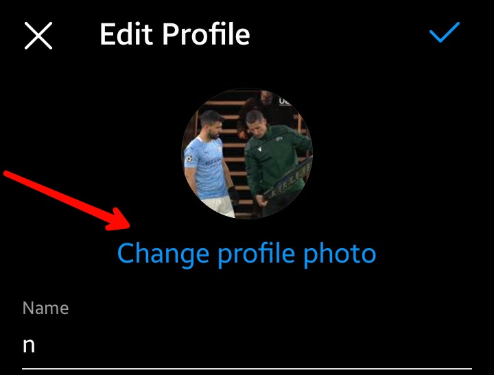 Instagram App - Change Profile Photo